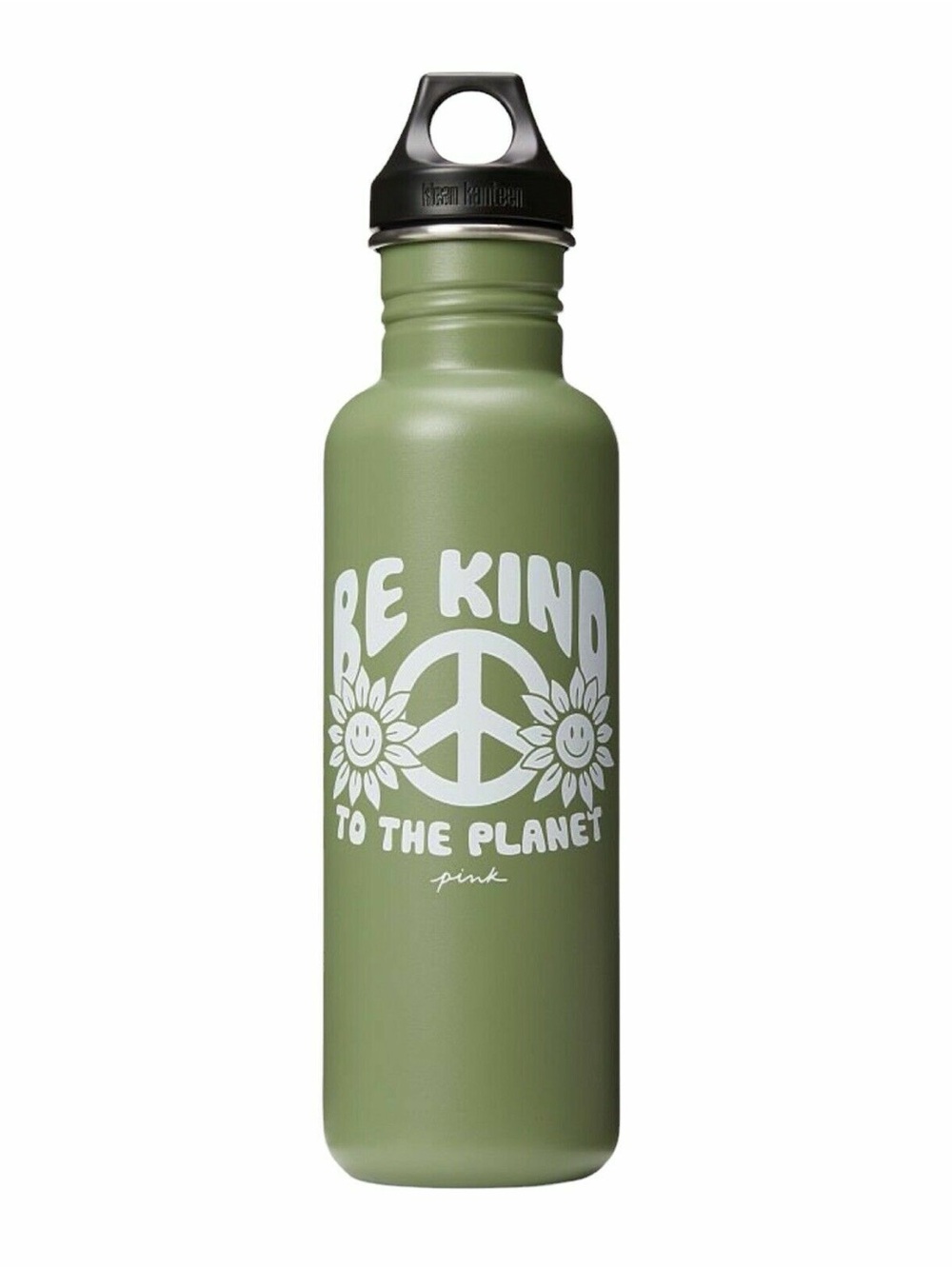 NWT Pink x Klean Kanteen "Be Kind to the Planet" Water Bottle 27 oz.